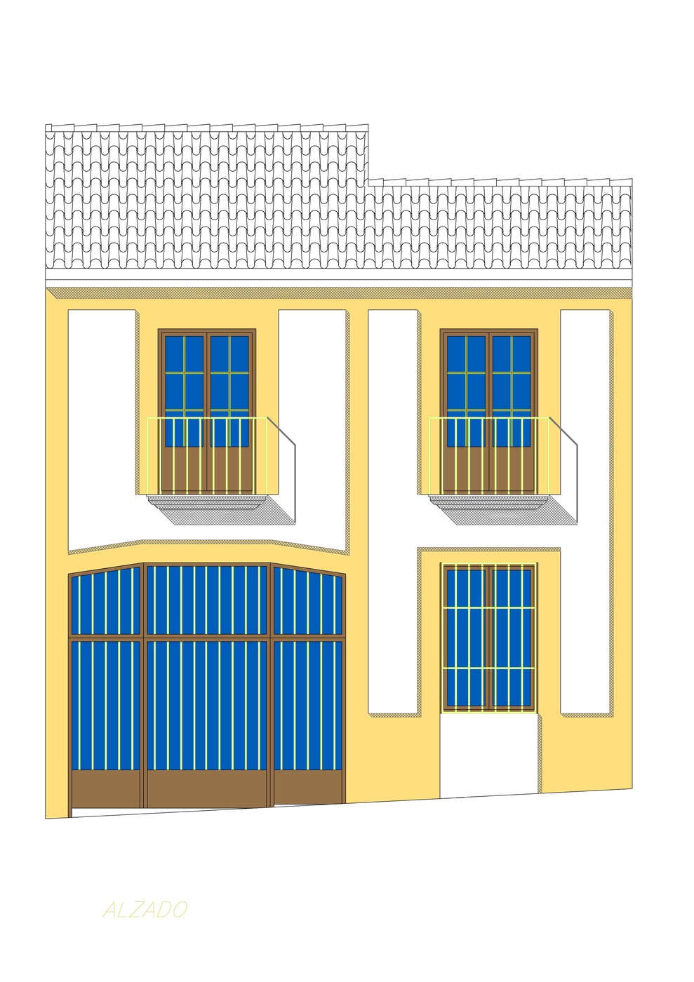 Fachada en el Ensanche de Lucena — Lucena, Córdoba